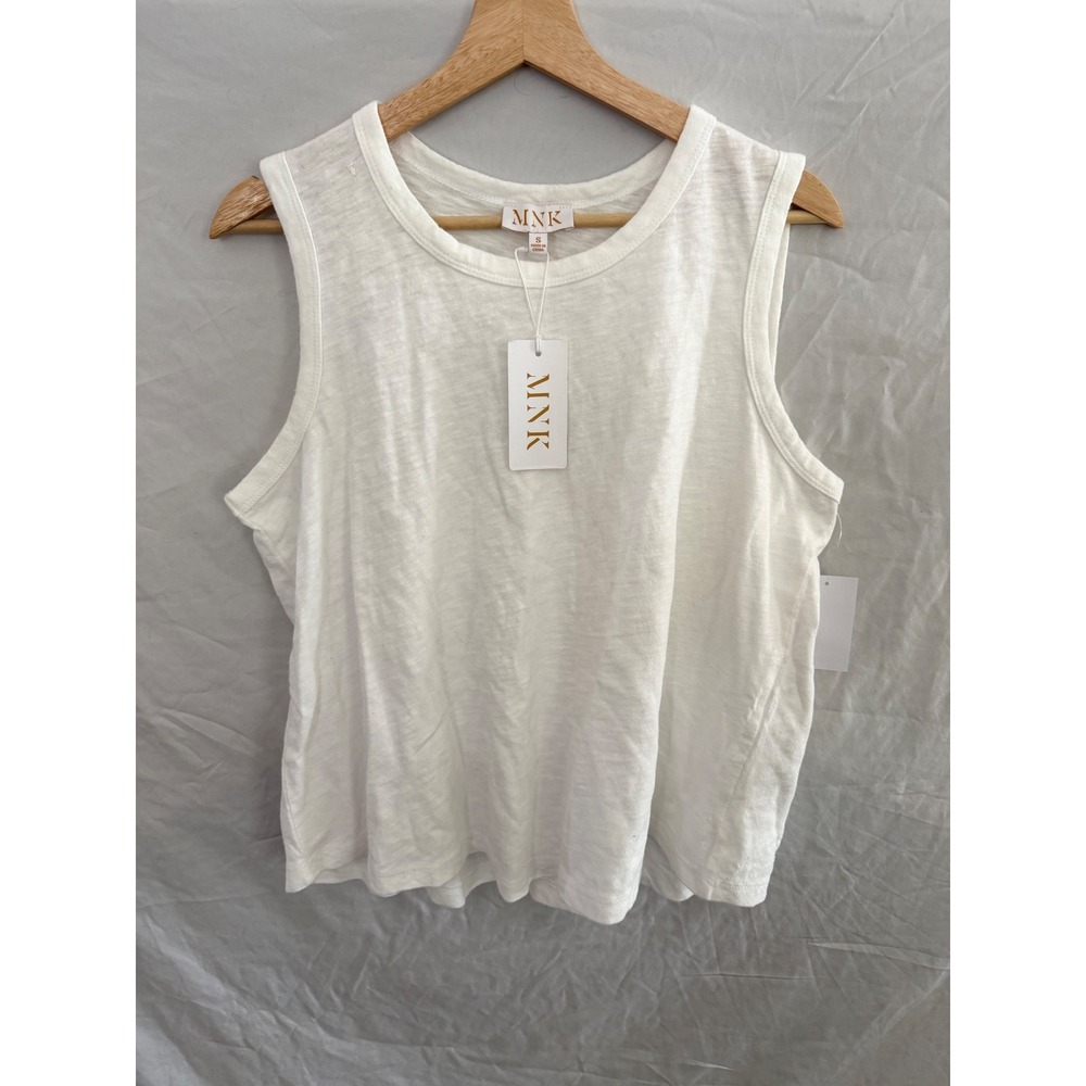 MNK White Sleeveless Tank Top